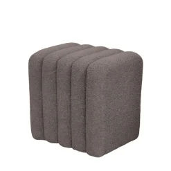 LETO Pouf rembourré en tissu bouclette