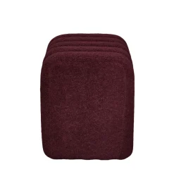 LETO Pouf rembourré en tissu bouclette