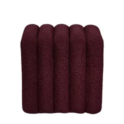 LETO Pouf rembourré en tissu bouclette