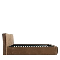 LIBERIA Lit coffre en tissu chenille 160x200cm