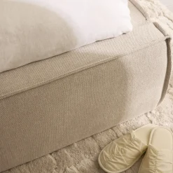 LIBERIA Lit coffre en tissu 140x190cm