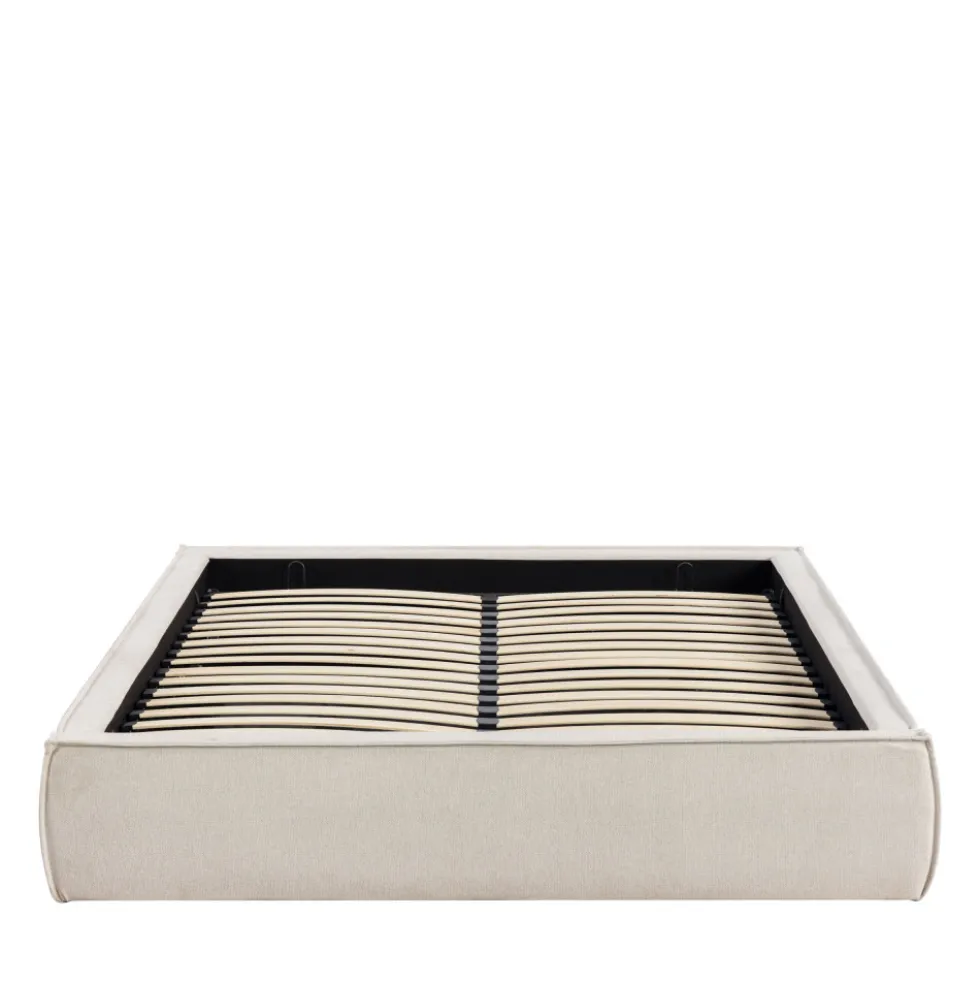 LIBERIO Lit coffre en tissu 160x200cm