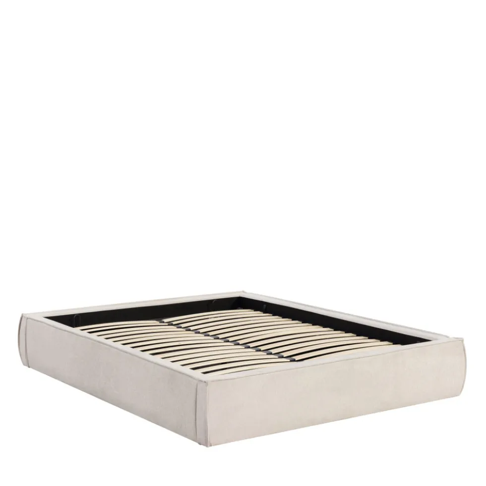 LIBERIO Lit coffre en tissu 160x200cm