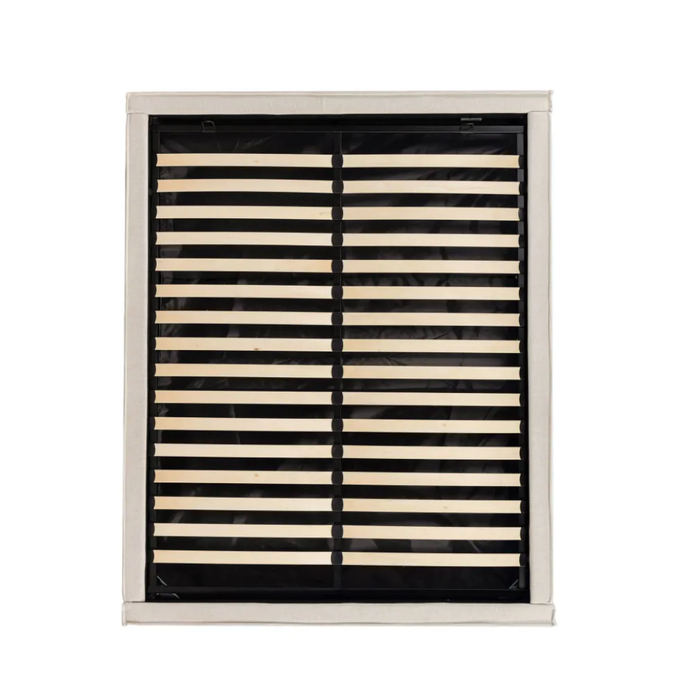 LIBERIO Lit coffre en tissu 160x200cm