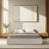 LIBERIO Lit coffre en tissu 140x190cm