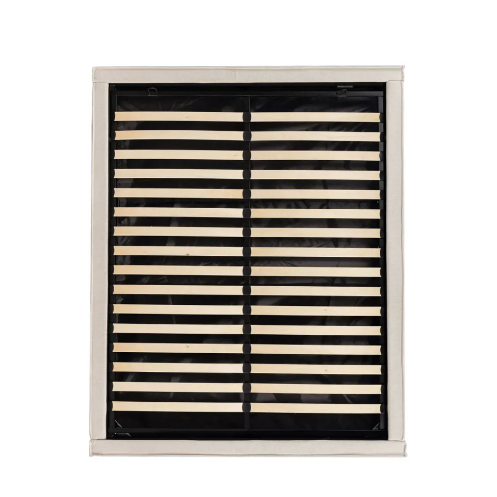 LIBERIO Lit coffre en tissu 140x190cm