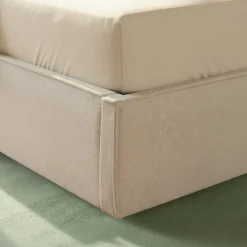 LIBERIO Lit coffre en tissu 140x190cm