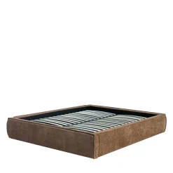 LIBERIO Lit coffre en tissu 160x200cm