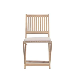 LINA Lot de 2 chaises pliantes de jardin en bois