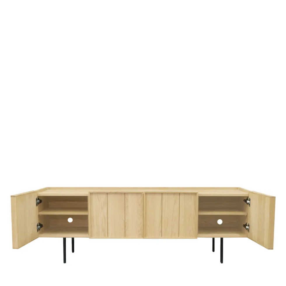 LINES Meuble TV 4 portes en bois L160cm