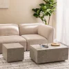 LIPANI Table d'appoint carrée effet marbre 40x40cm