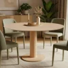 LISA Table à manger 4 personnes ronde en bois ø120cm