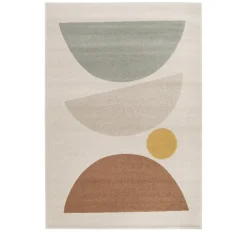 LÉO Tapis contemporain à motif géométrique