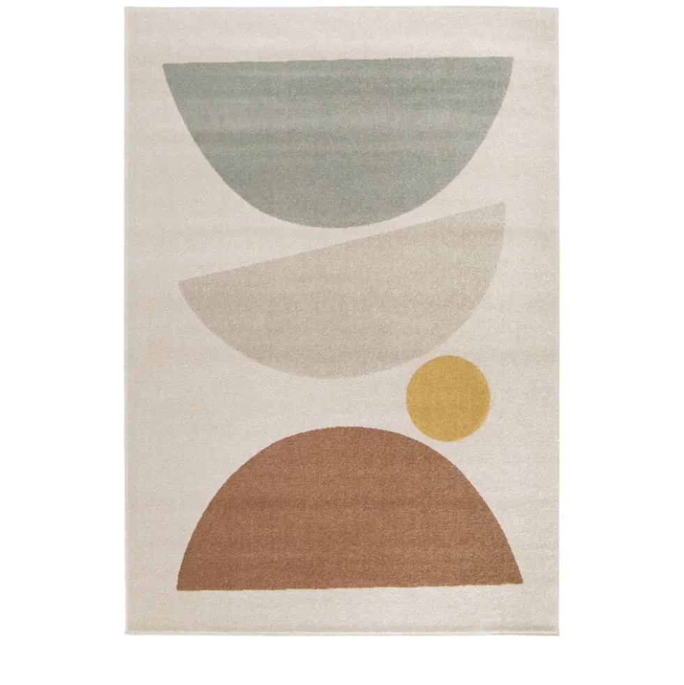 LÉO Tapis contemporain à motif géométrique