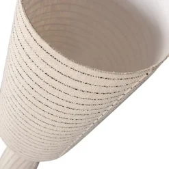 LOFT Lampadaire à rayures en métal et tissu bouclette H130cm