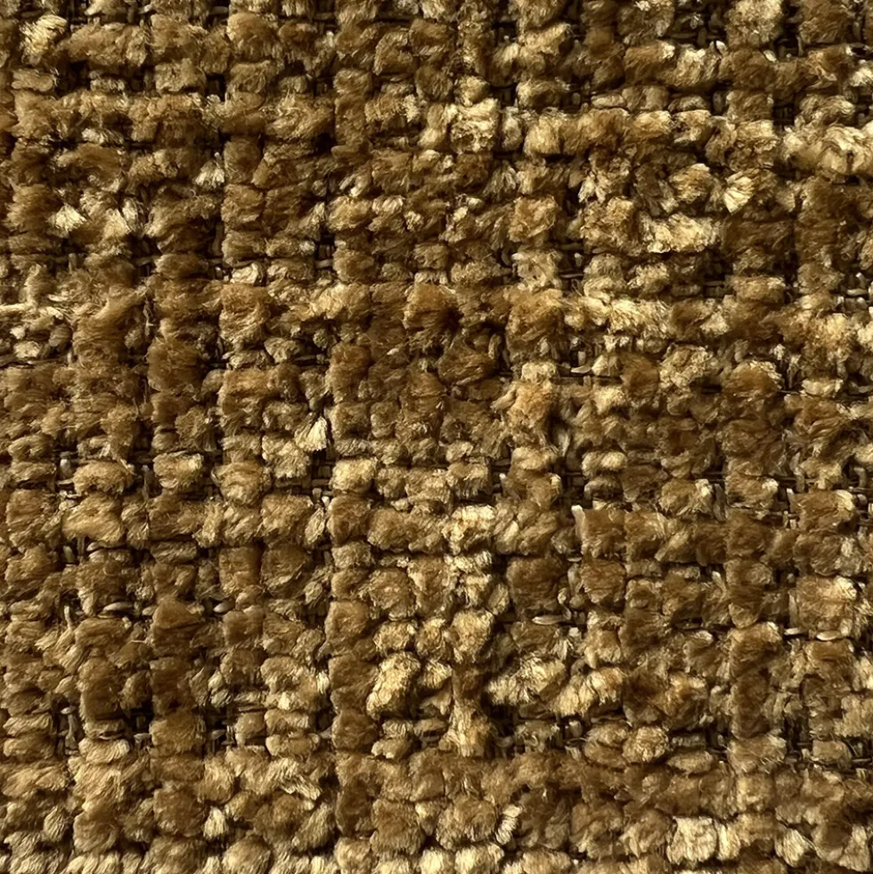 LOGAN Canapé 3 places accoudoirs relevables avec tablette en tissu chenille
