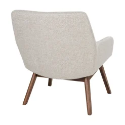 LONDON Fauteuil en tissu et pieds en bois naturel