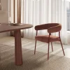 LORA Lot de 2 fauteuils en tissu et métal