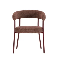 LORA Lot de 2 fauteuils en tissu et métal