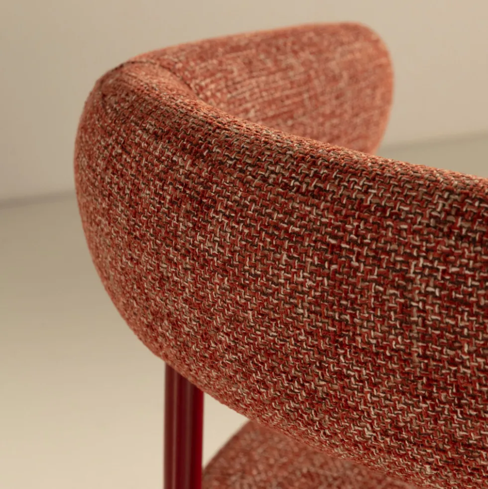 LORA Lot de 2 fauteuils en tissu et métal