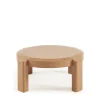 LORI Table basse ronde en bois laqué ø87,5cm