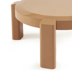 LORI Table basse ronde en bois laqué ø87,5cm