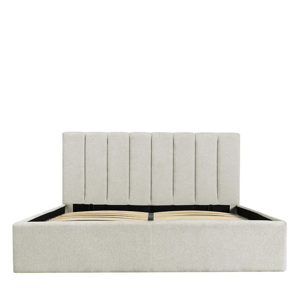 LOU Lit coffre en tissu 160x200cm