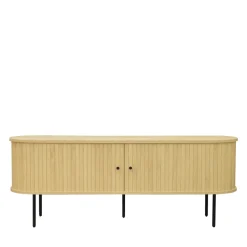 LUCIE Meuble tv aux portes coulissantes en bois et métal L150cm