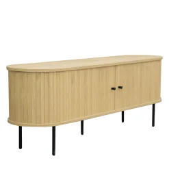 LUCIE Meuble tv aux portes coulissantes en bois et métal L150cm