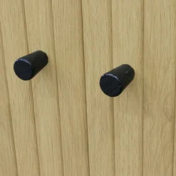 LUCIE Meuble tv aux portes coulissantes en bois et métal L150cm