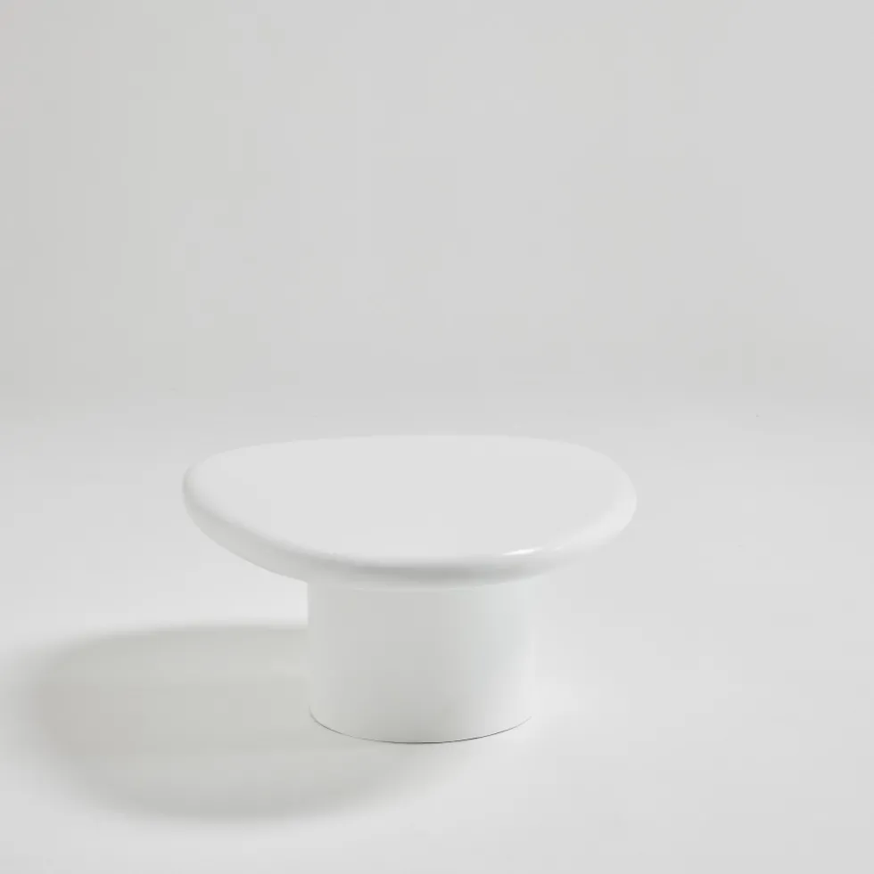LUNA Table basse organique en fibre de ciment L80cm