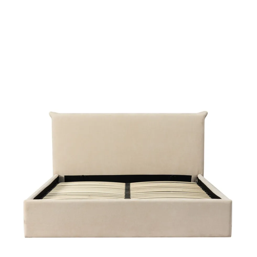 MAC BETH Lit coffre en tissu 160x200cm