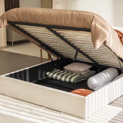 MAC BETH Lit coffre en tissu 160x200cm