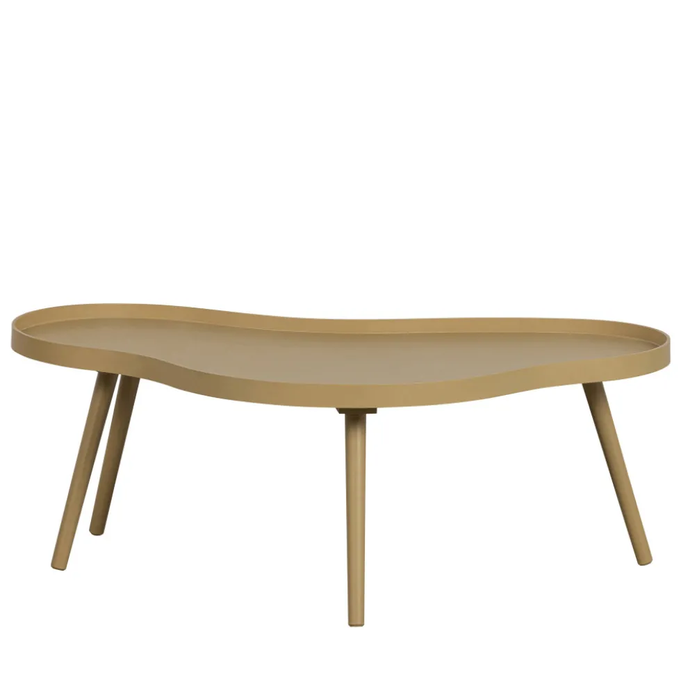 MAE Table basse de forme organique en bois 100x35cm