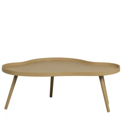 MAE Table basse de forme organique en bois 100x35cm