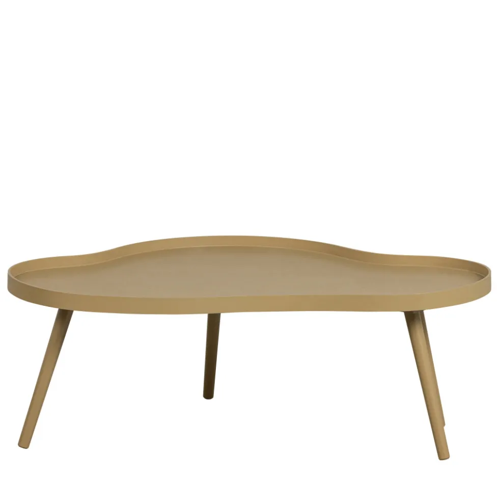 MAE Table basse de forme organique en bois 100x35cm