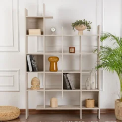 MAKO Bibliothèque effet travertin H188cm
