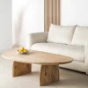 MALANG Table basse organique en bois massif de manguier