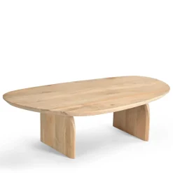 MALANG Table basse organique en bois massif de manguier