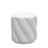 MALLOW Pouf rond en tissu bouclette ø37cm