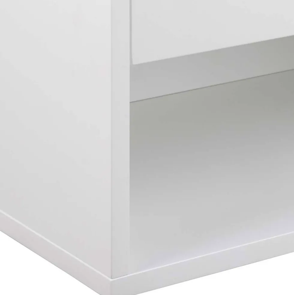 MANO Table de chevet murale 1 niche, 1 tiroir en bois