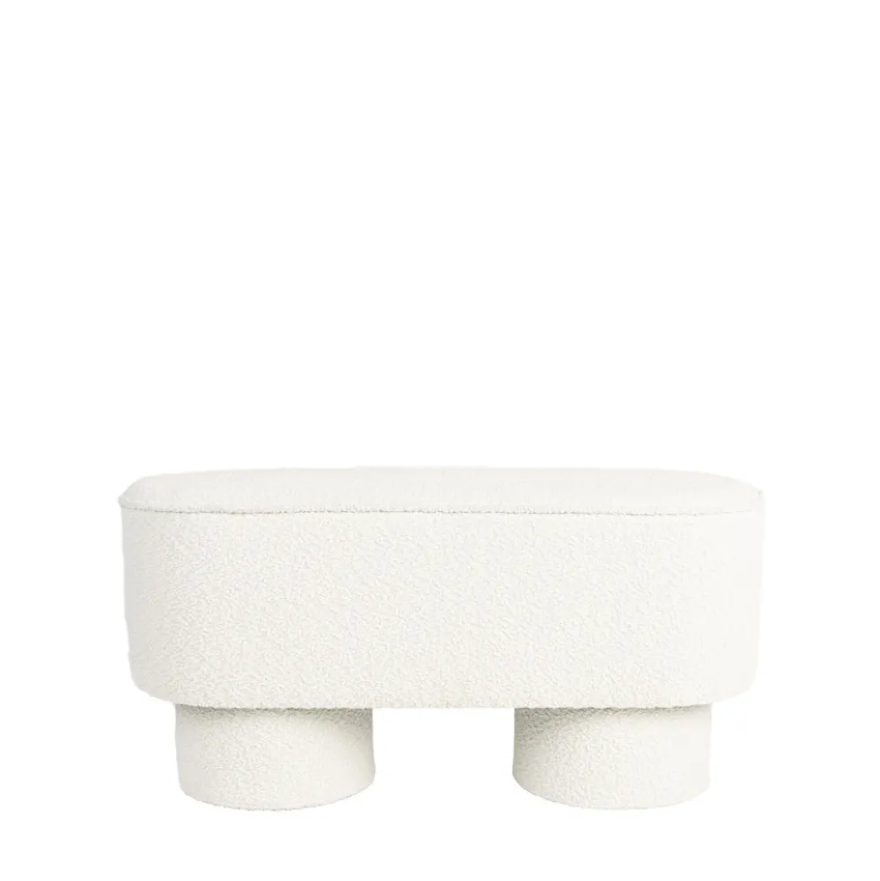 MARCOS Banc arrondi en tissu bouclette L93cm