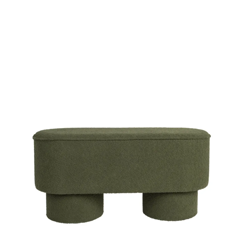 MARCOS Banc arrondi en tissu bouclette L93cm