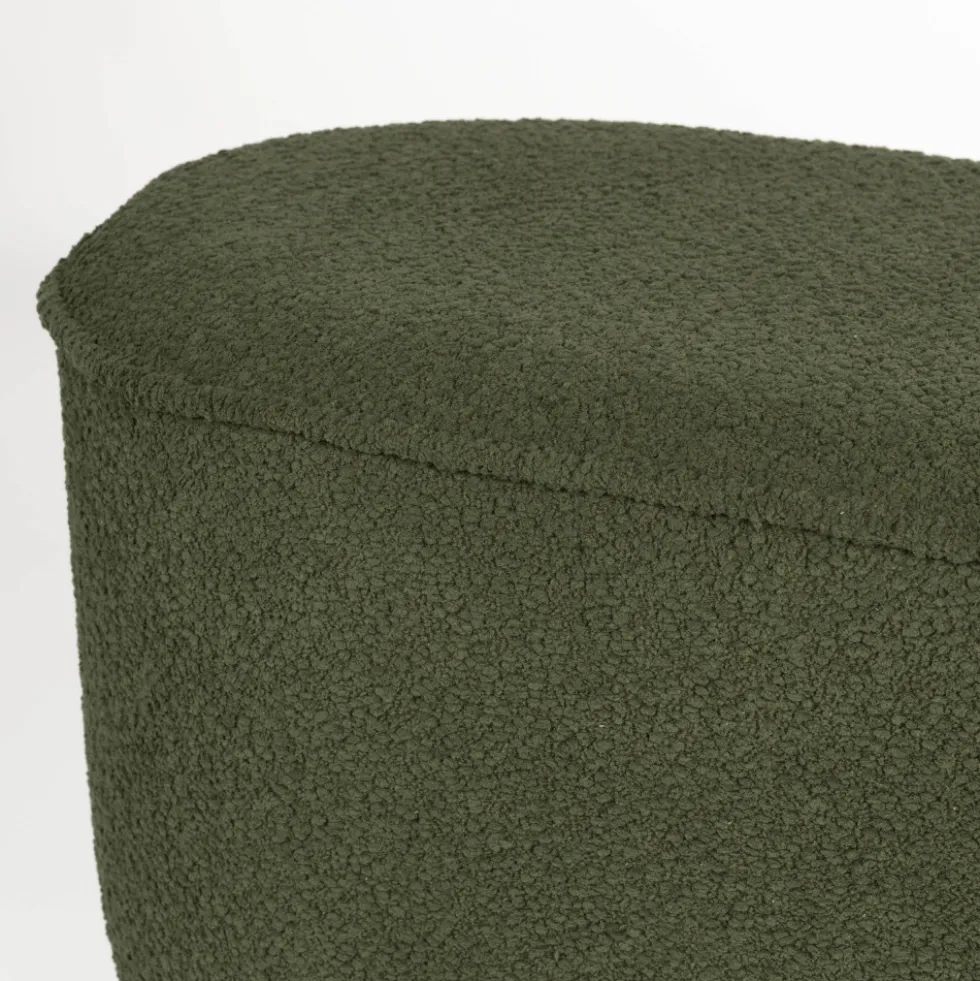 MARCOS Banc arrondi en tissu bouclette L93cm