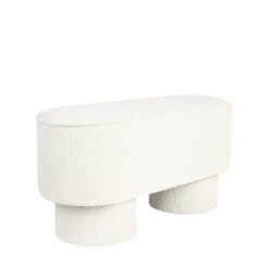 MARCOS Banc arrondi en tissu bouclette L93cm