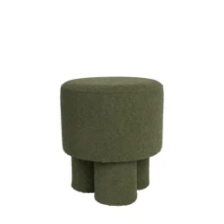 MARCOS Tabouret rond en tissu bouclette ø40cm