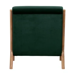 MARK Fauteuil en bois et velours