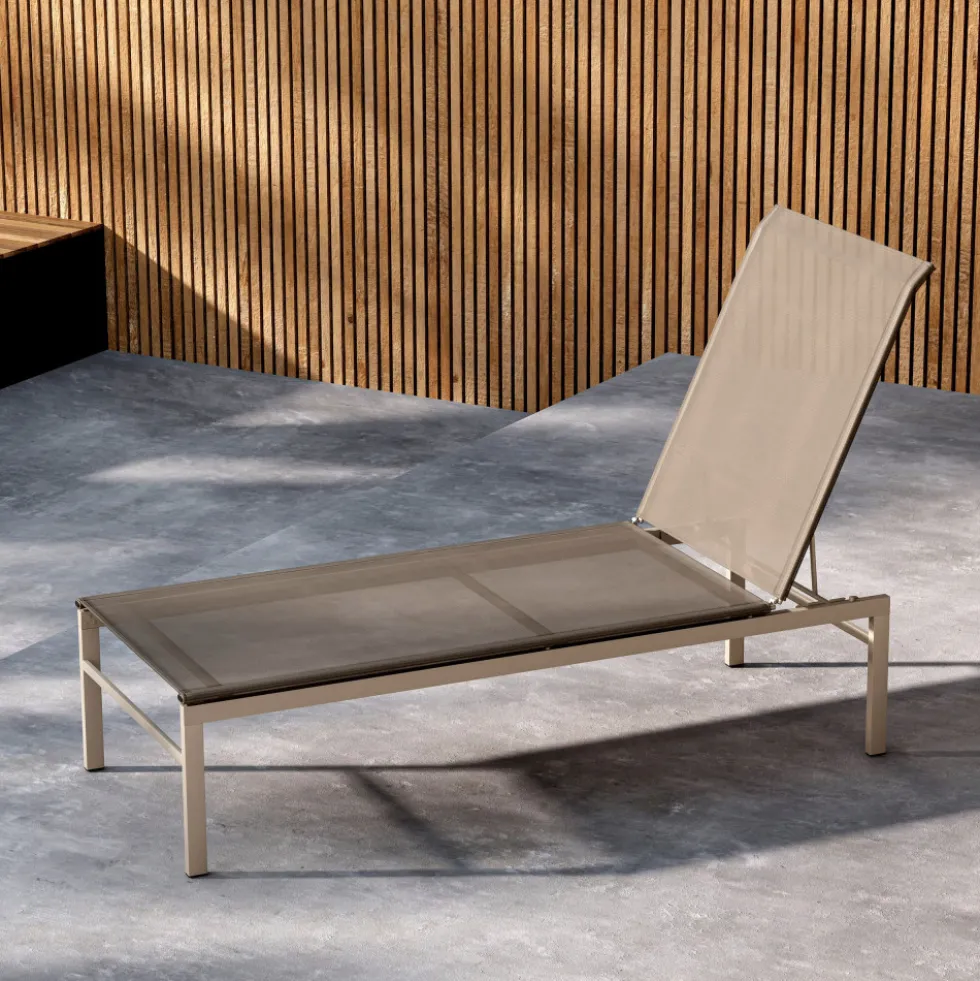 MASSIMO Chaise longue inclinable en aluminium