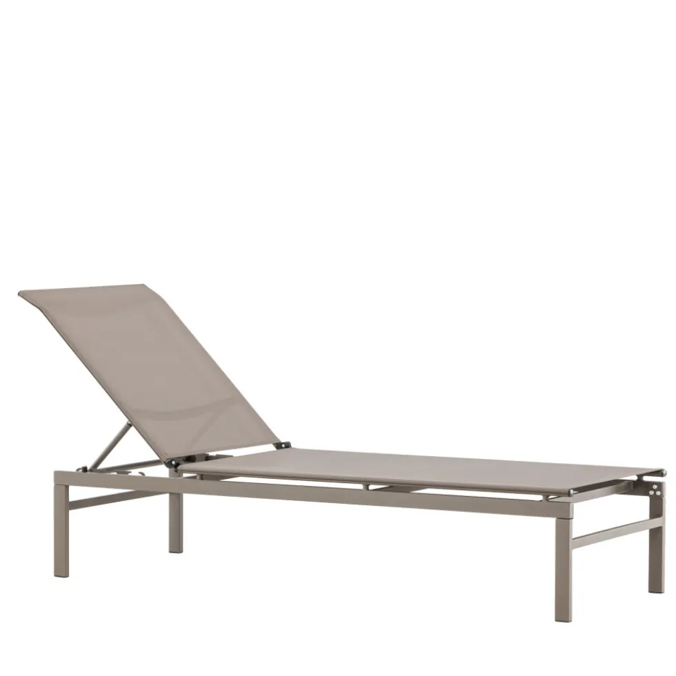 MASSIMO Chaise longue inclinable en aluminium
