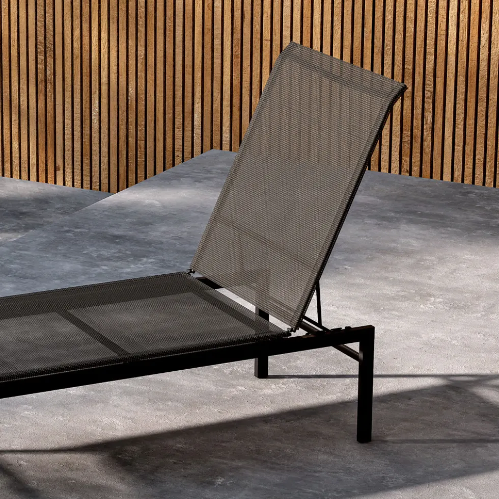 MASSIMO Chaise longue inclinable en aluminium